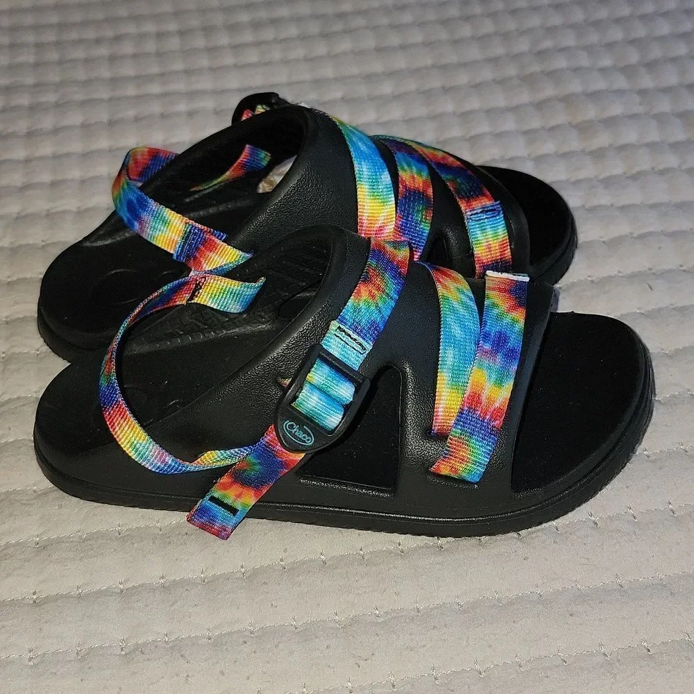 New Chaco Chillos Tie Dye Adjustable Strap Performance Sport Sandals Size Kids 2